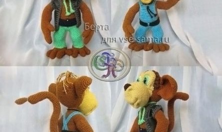 Схемы обезьянок амигуруми крючком с пошаговым описанием