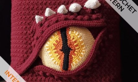 Подушка глаз дракона крючком подробная схема вязания