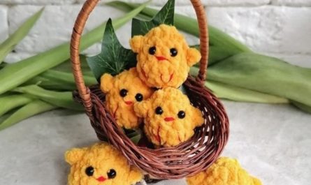 Пасхальный цыпленок крючком